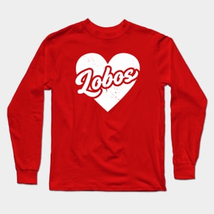 Vintage Lobos School Spirit // High School Football Mascot // Go Lobos Long Sleeve T-Shirt